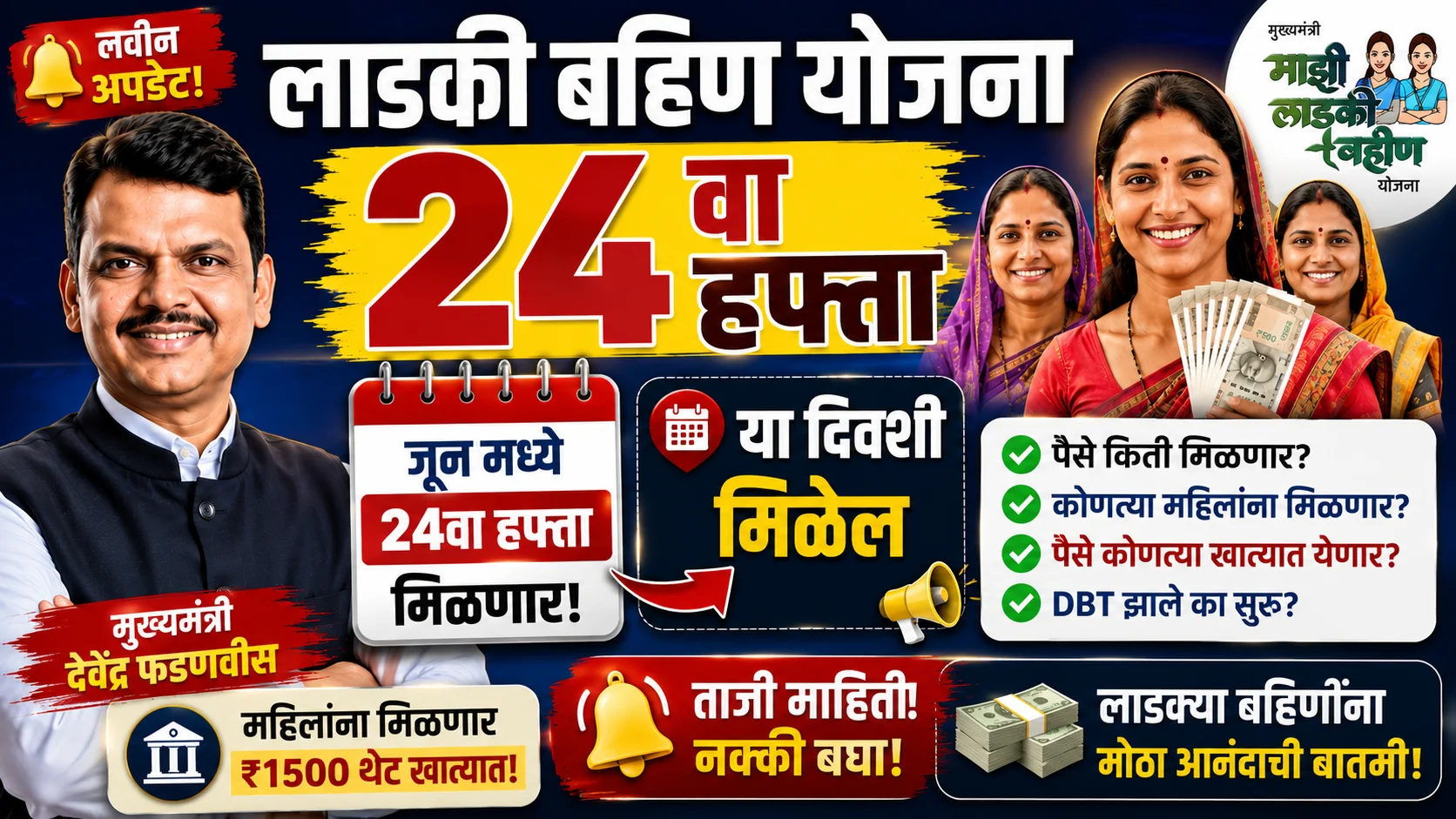 Ladki Bahin Yojana 24th Installment Date